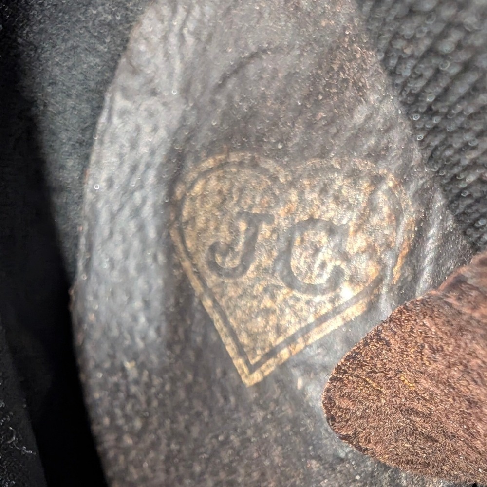 JC Spain Heart Logo Mauve Pink Leather Pyramid Studded Ankle Boots EU 37 US 7 - Picture 3 of 17